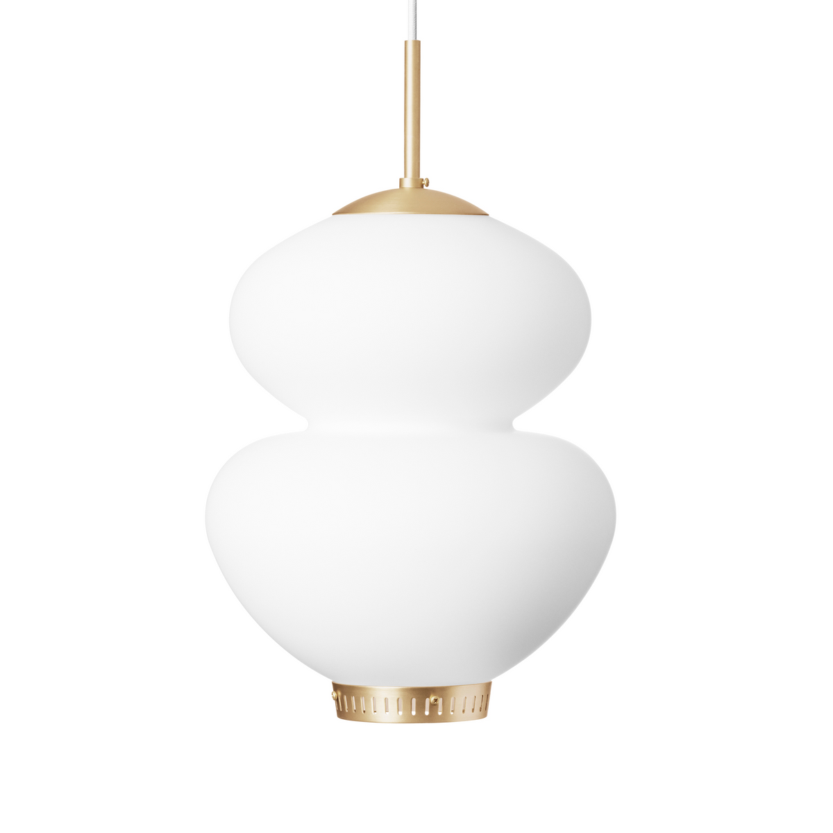 ルーチェプラン「HOPE 131P2893」ペンダントライト約45万※パーツ欠品 PEANUT 250 pendant | White opal glass & brass | LYFA